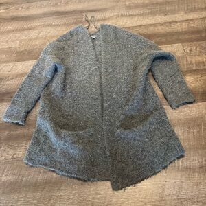 Aerie Grey Wool & Alpaca Blend Cardigan Sweater